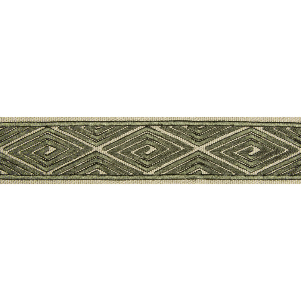 Labyrinthe Tape Green by Brunschwig & Fils Trim Brunschwig & Fils Trim Labyrinthe Tape GreenTrim LES ENSEMBLIERS RAYON - 100% India </p><p>Repeat: H: 2, V: 3.25 2 - Fabric Carolina -