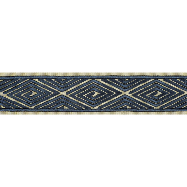 Labyrinthe Tape Navy by Brunschwig & Fils Trim Brunschwig & Fils Trim Labyrinthe Tape NavyTrim LES ENSEMBLIERS RAYON - 100% India </p><p>Repeat: H: 2, V: 3.25 2 - Fabric Carolina -