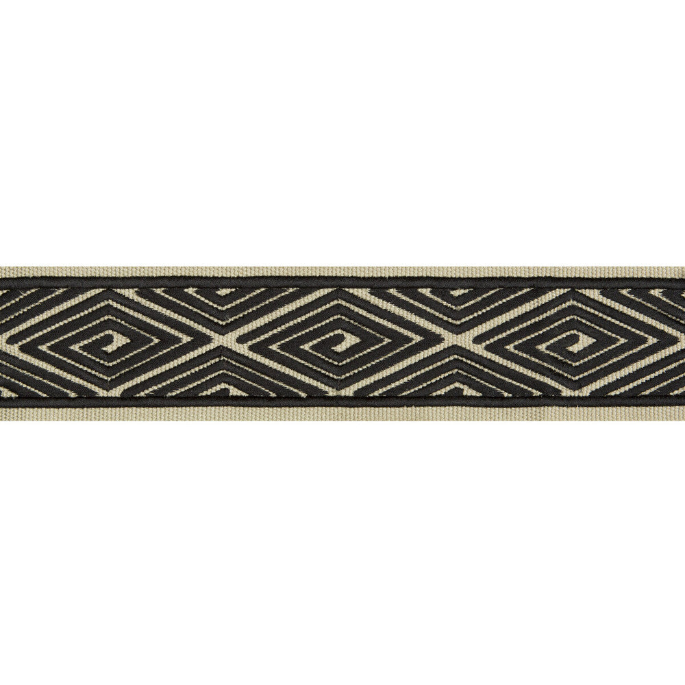 Labyrinthe Tape Black by Brunschwig & Fils Trim Brunschwig & Fils Trim Labyrinthe Tape BlackTrim LES ENSEMBLIERS RAYON - 100% India </p><p>Repeat: H: 2, V: 3.25 2 - Fabric Carolina -