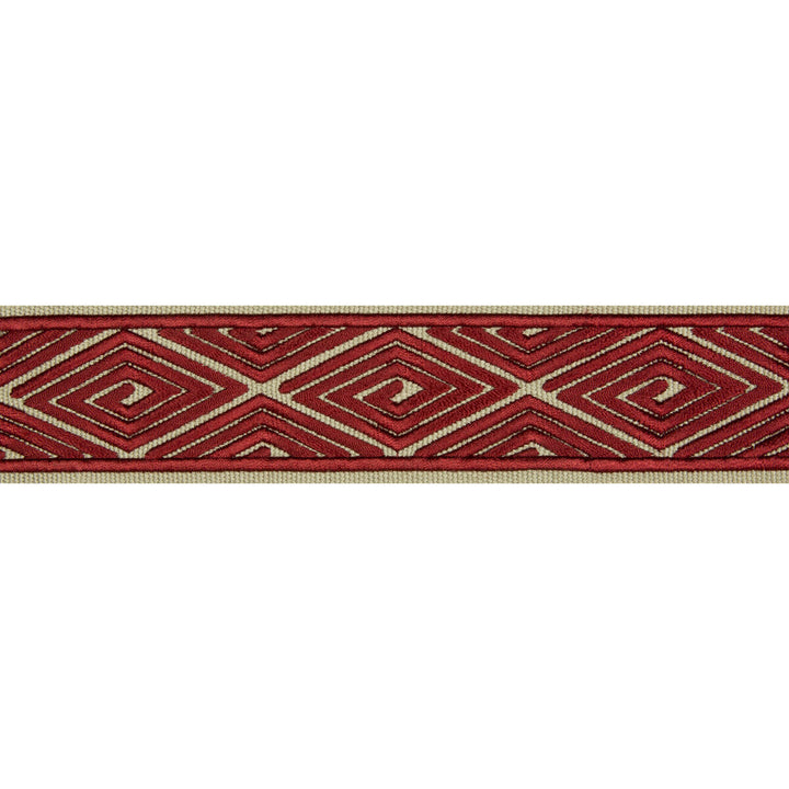 Labyrinthe Tape Red by Brunschwig & Fils Trim Brunschwig & Fils Trim Labyrinthe Tape RedTrim LES ENSEMBLIERS RAYON - 100% India </p><p>Repeat: H: 2, V: 3.25 2 - Fabric Carolina -