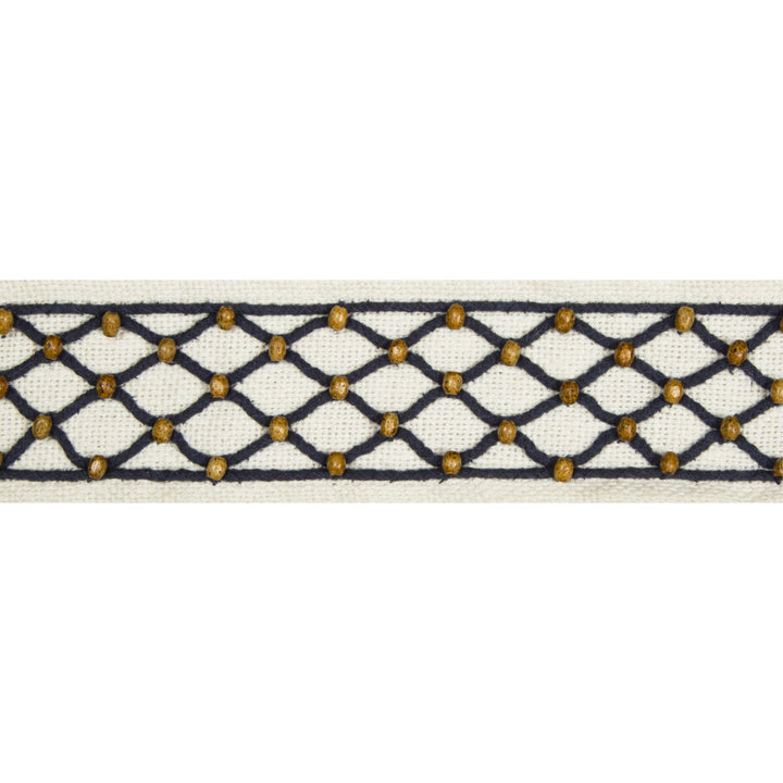 Le Boise Tape Navy by Brunschwig & Fils Trim Brunschwig & Fils Trim Le Boise Tape NavyTrim LES ENSEMBLIERS LINEN - 70%;COTTON - 20%;WOOD - 8%;POLYESTER - 2% India </p><p>Repeat: H: 0, V: 1 2.25 - Fabric Carolina -