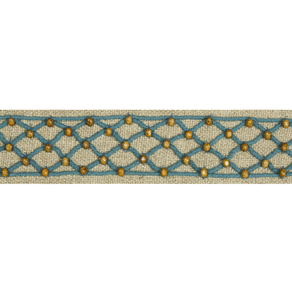 Le Boise Tape Blue by Brunschwig & Fils Trim Brunschwig & Fils Trim Le Boise Tape BlueTrim LES ENSEMBLIERS LINEN - 70%;COTTON - 20%;WOOD - 8%;POLYESTER - 2% India </p><p>Repeat: H: 0, V: 1 2.25 - Fabric Carolina -