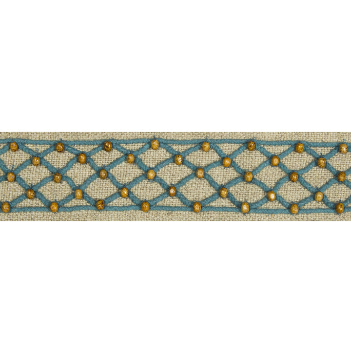 Le Boise Tape Blue by Brunschwig & Fils Trim Brunschwig & Fils Trim Le Boise Tape BlueTrim LES ENSEMBLIERS LINEN - 70%;COTTON - 20%;WOOD - 8%;POLYESTER - 2% India </p><p>Repeat: H: 0, V: 1 2.25 - Fabric Carolina -