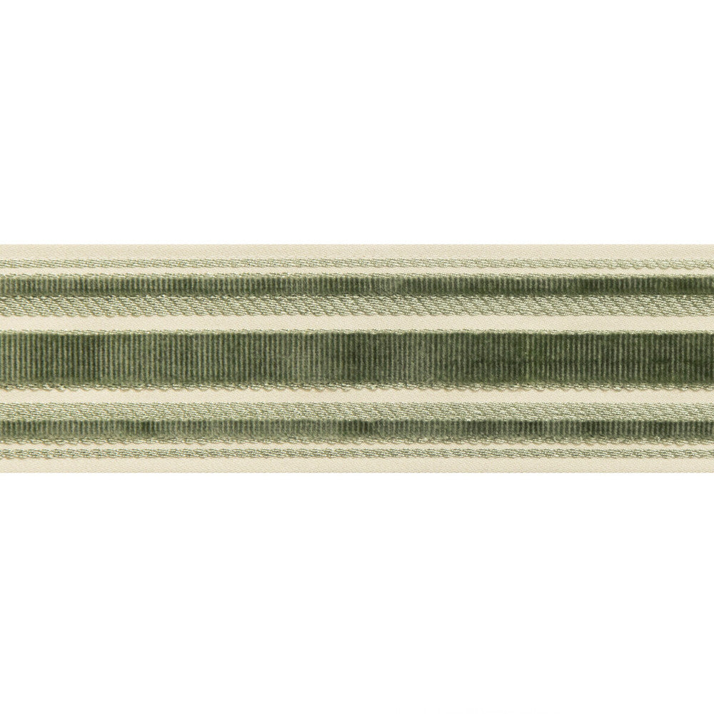 Canton Tape Moss by Brunschwig & Fils Trim Brunschwig & Fils Trim Canton Tape MossTrim TREILLIS PASSEMENTERIE COTTON - 56%;VISCOSE - 44% India </p><p>Repeat: H: 2.4, V: 0 2.4 - Fabric Carolina -