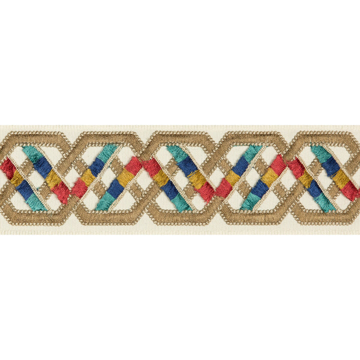Loriyan Tape Multi by Brunschwig & Fils Trim Brunschwig & Fils Trim Loriyan Tape MultiTrim TREILLIS PASSEMENTERIE RAYON - 71%;POLYESTER - 29% India </p><p>Repeat: H: 2.56, V: 3.74 2.56 - Fabric Carolina -