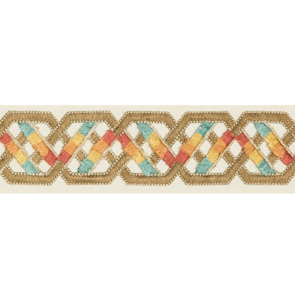 Loriyan Tape Jewel by Brunschwig & Fils Trim Brunschwig & Fils Trim Loriyan Tape JewelTrim TREILLIS PASSEMENTERIE RAYON - 71%;POLYESTER - 29% India </p><p>Repeat: H: 2.56, V: 3.74 2.56 - Fabric Carolina -
