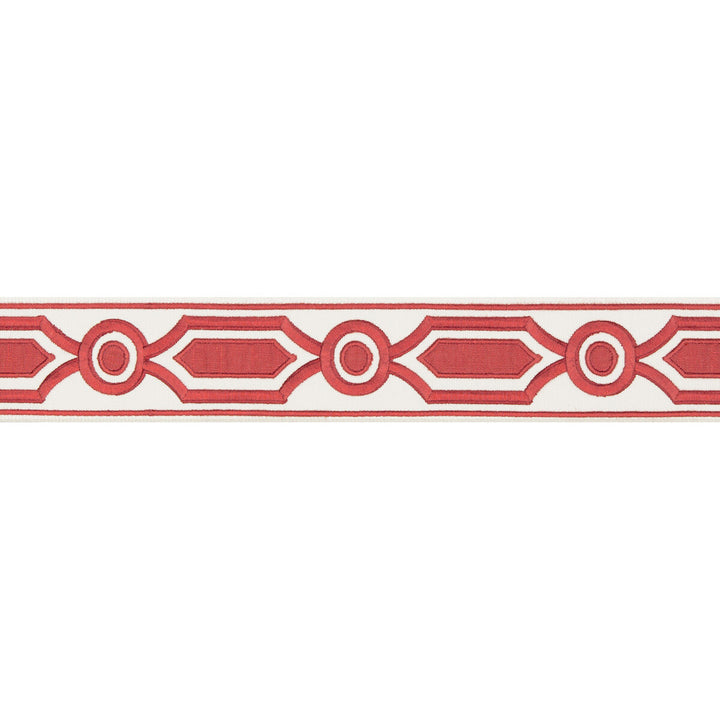 Ganden Tape Red by Brunschwig & Fils Trim Brunschwig & Fils Trim Ganden Tape RedTrim TREILLIS PASSEMENTERIE POLYESTER - 76%;LINEN - 24% India </p><p>Repeat: H: 2.17, V: 5.12 2.17 - Fabric Carolina -