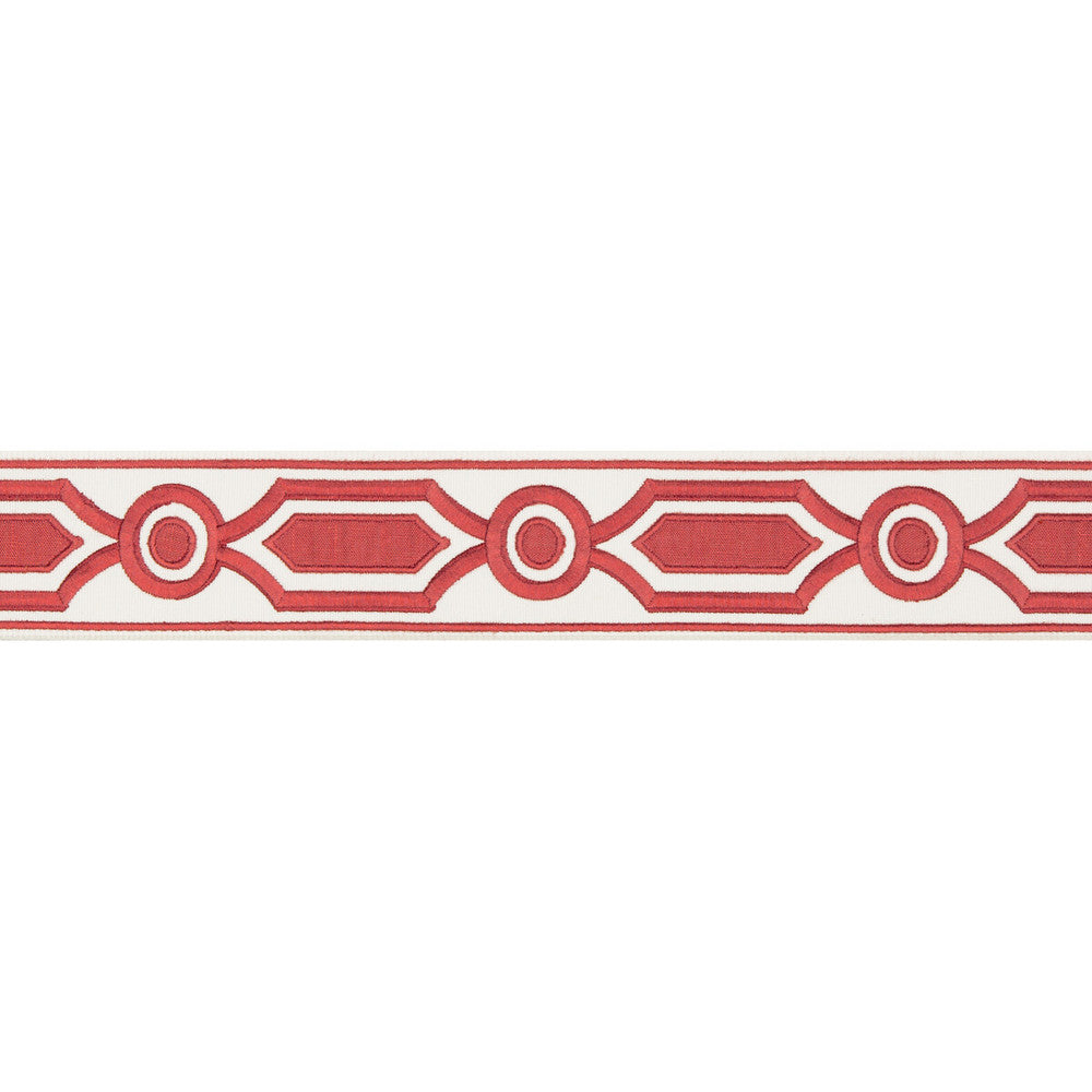 Ganden Tape Red by Brunschwig & Fils Trim Brunschwig & Fils Trim Ganden Tape RedTrim TREILLIS PASSEMENTERIE POLYESTER - 76%;LINEN - 24% India </p><p>Repeat: H: 2.17, V: 5.12 2.17 - Fabric Carolina -