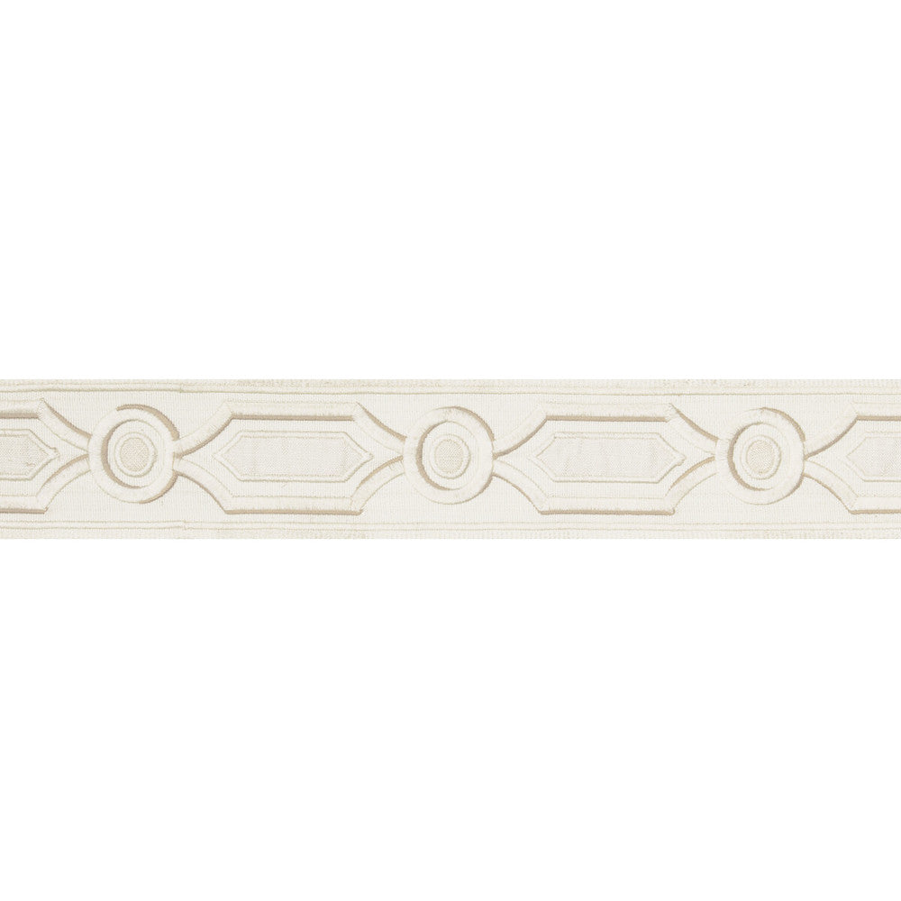 Ganden Tape Ivory by Brunschwig & Fils Trim Brunschwig & Fils Trim Ganden Tape IvoryTrim TREILLIS PASSEMENTERIE POLYESTER - 76%;LINEN - 24% India </p><p>Repeat: H: 2.17, V: 5.12 2.17 - Fabric Carolina -