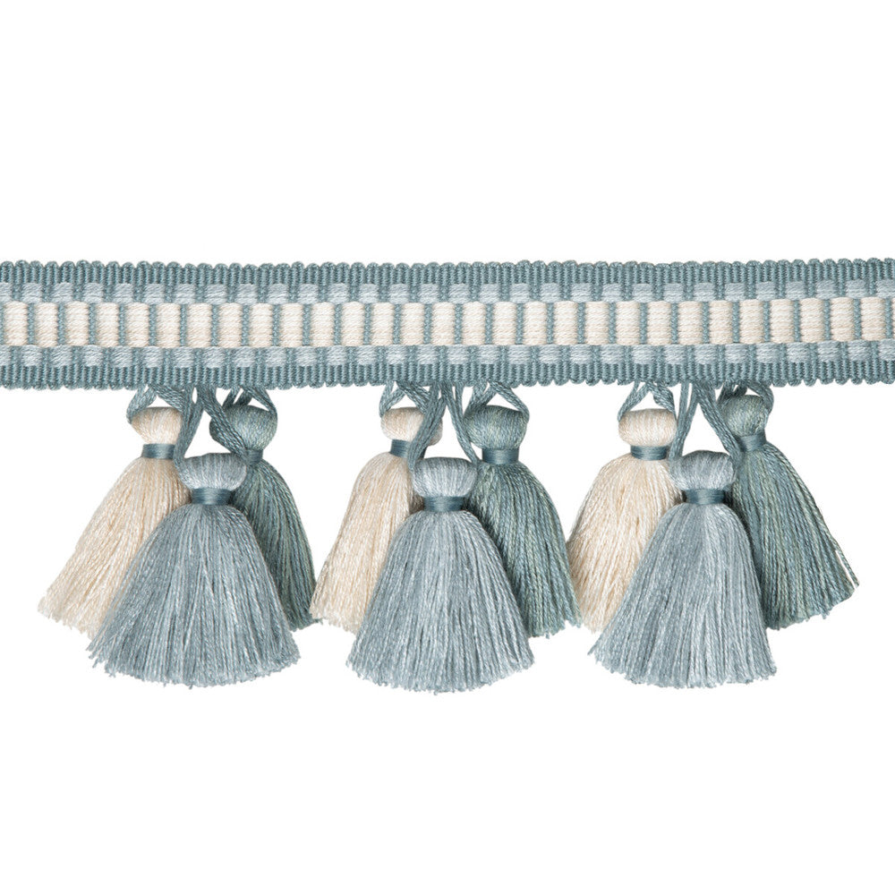 Andre Tassel Fringe Aqua by Brunschwig & Fils Trim Brunschwig & Fils Trim Andre Tassel Fringe AquaTrim PASSEMENTERIE VOLUME I VISCOSE - 98%;POLYESTER - 2% China </p><p>Repeat: H: 1.77, V: 0 2.83 - Fabric Carolina -