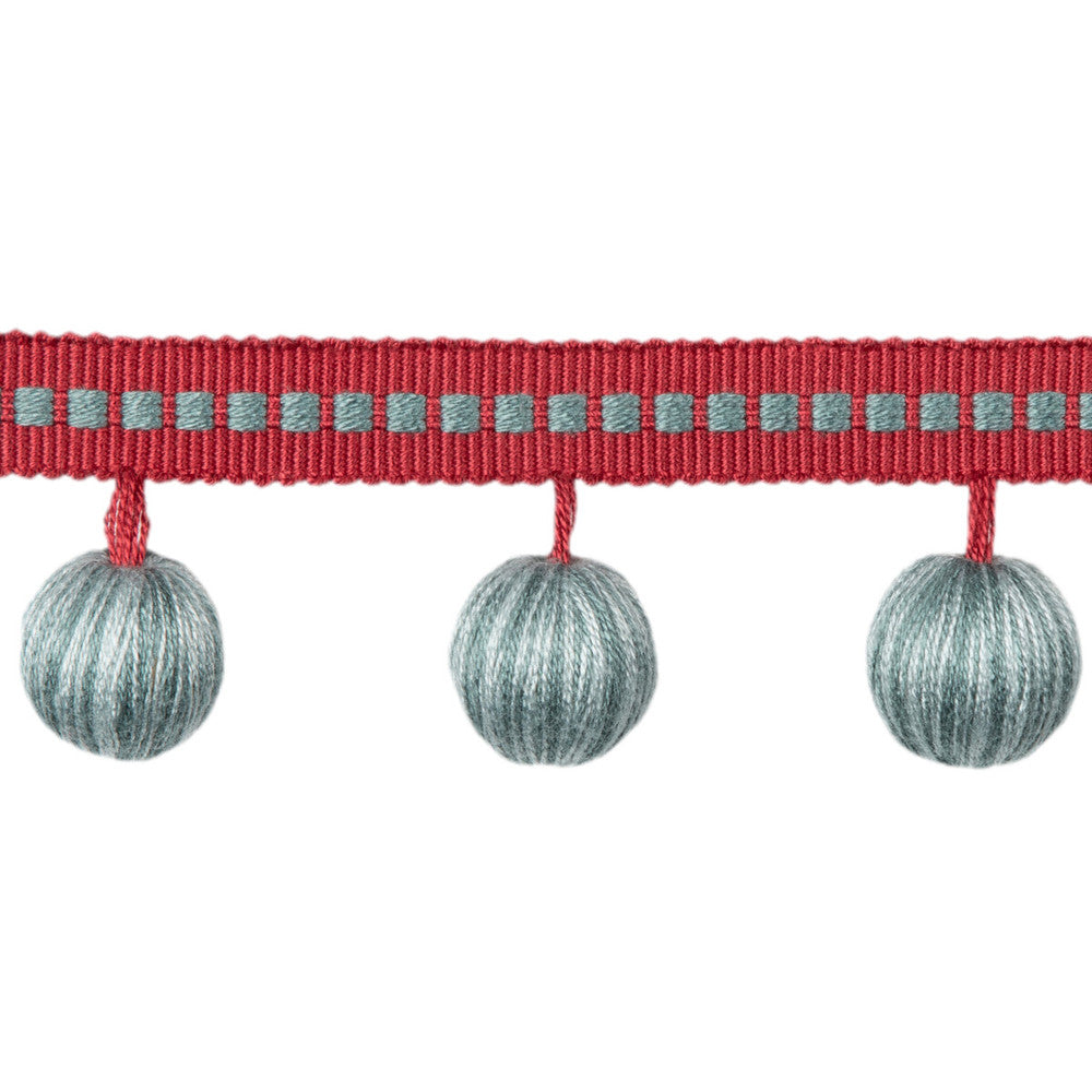 Claude Ball Fringe Aqua by Brunschwig & Fils Trim Brunschwig & Fils Trim Claude Ball Fringe AquaTrim PASSEMENTERIE VOLUME I VISCOSE - 100% China </p><p>Repeat: H: 1.77, V: 0 1.77 - Fabric Carolina -