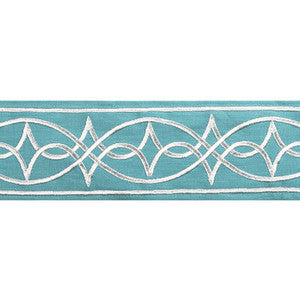 Anaelle Tape Aqua T8022104.13.0 by Brunschwig & Fils Trim