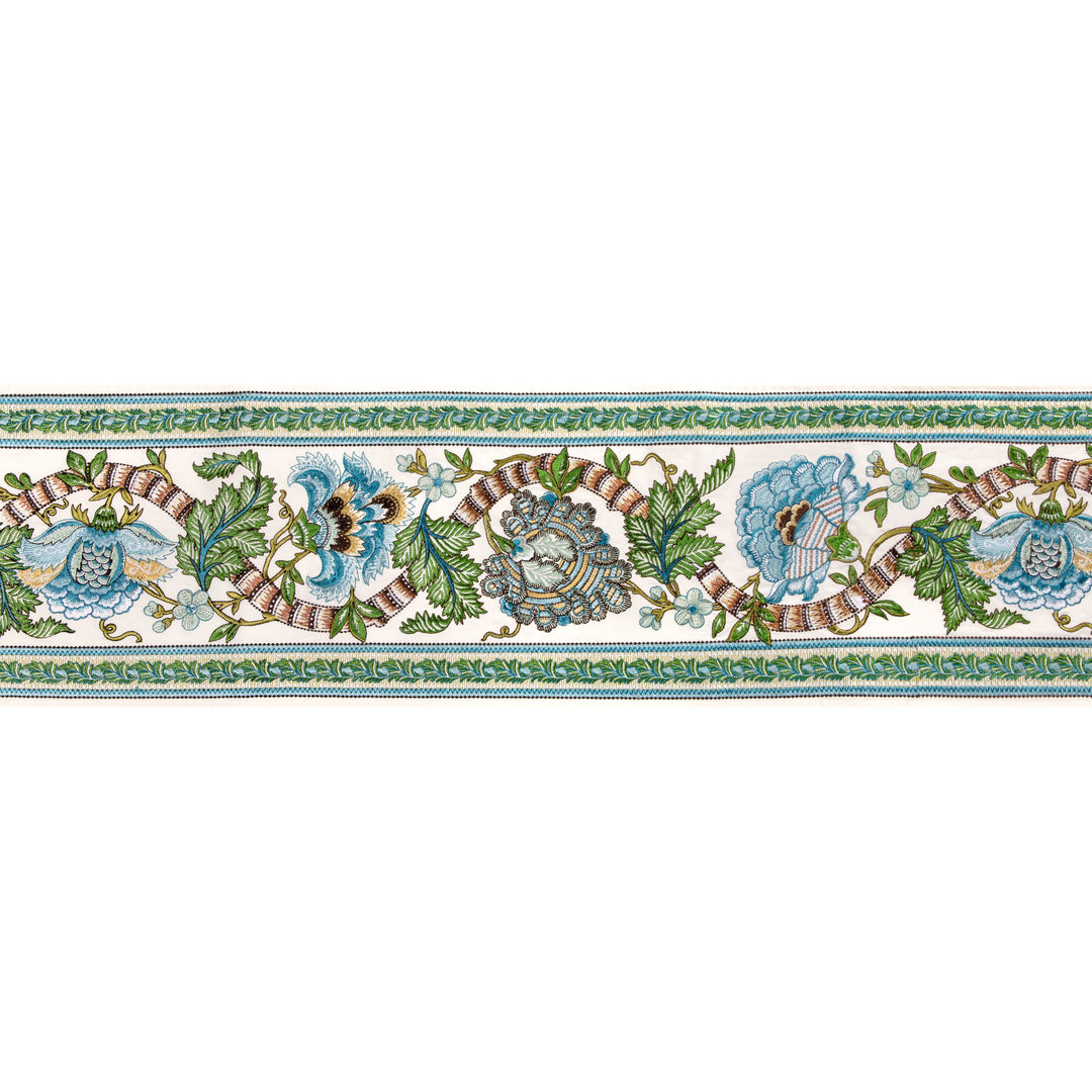 Lauris Border - Aqua/Leaf By Brunschwig & Fils Trim