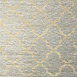 Carolyn Trellis Silver T83033 by Thibaut Wallpaper