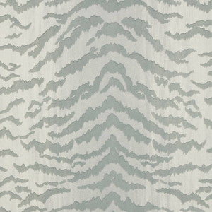 Tiger Flock Light Grey T83063 by Thibaut Wallpaper