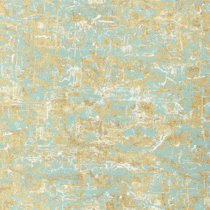 Universe Texture Metallic on Aqua T83066 by Thibaut Wallpaper