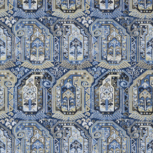 Gleniffer Blue and Beige T85022 By Thibaut Wallpaper