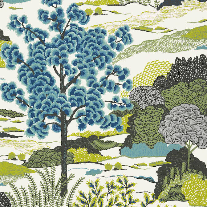 Daintree Bluemoon T85040 by Thibaut Wallpaper Thibaut Wallpaper Daintree Bluemoon T85040Wallpaper Greenwood Wallpaper U.S.A. </p><p>Repeat: V: 36 27 - Fabric Carolina -