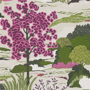 Daintree Fuchsia T85042 by Thibaut Wallpaper