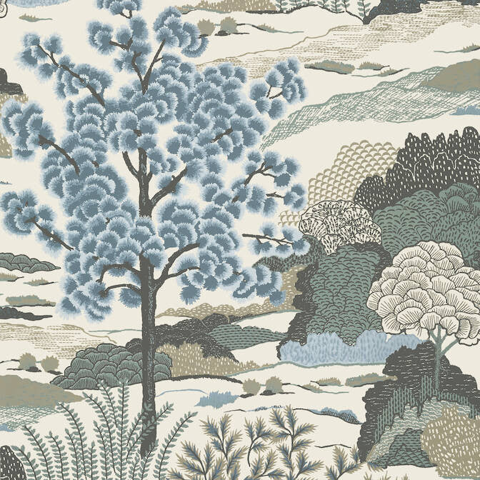 Daintree Aqua T85043 by Thibaut Wallpaper Thibaut Wallpaper Daintree Aqua T85043Wallpaper Greenwood Wallpaper U.S.A. </p><p>Repeat: V: 36 27 - Fabric Carolina -