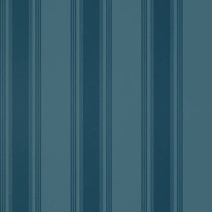 Brittany Stripe Teal T85046 by Thibaut Wallpaper