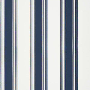 Brittany Stripe Navy T85047 by Thibaut Wallpaper