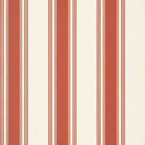 Brittany Stripe Red T85048 By Thibaut Wallpaper