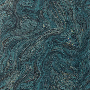 Venus Dark Turquoise T85068 by Thibaut Wallpaper
