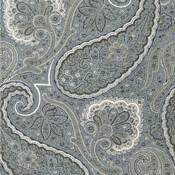 Sherrill Paisley Grey T85077 by Thibaut Wallpaper Thibaut Wallpaper Sherrill Paisley Grey T85077Wallpaper Greenwood Wallpaper U.S.A. </p><p>Repeat: V: 25.25 20.5 - Fabric Carolina -