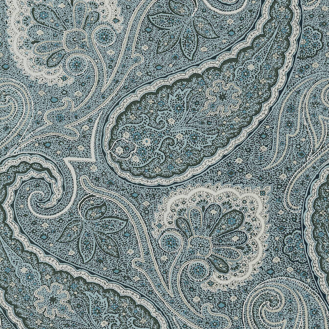 Sherrill Paisley Aqua T85078 by Thibaut Wallpaper Thibaut Wallpaper Sherrill Paisley Aqua T85078Wallpaper Greenwood Wallpaper U.S.A. </p><p>Repeat: V: 25.25 20.5 - Fabric Carolina -