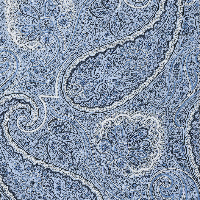 Sherrill Paisley Blue and White T85079 by Thibaut Wallpaper Thibaut Wallpaper Sherrill Paisley Blue and White T85079Wallpaper Greenwood Wallpaper U.S.A. </p><p>Repeat: V: 25.25 20.5 - Fabric Carolina -