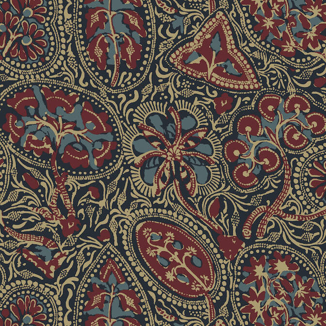 Cochin Navy and Red T88716 by Thibaut Wallpaper Thibaut Wallpaper Cochin Navy and Red T88716Wallpaper Trade Routes Wallpaper U.S.A. </p><p>Repeat: V: 25.25 27 - Fabric Carolina -