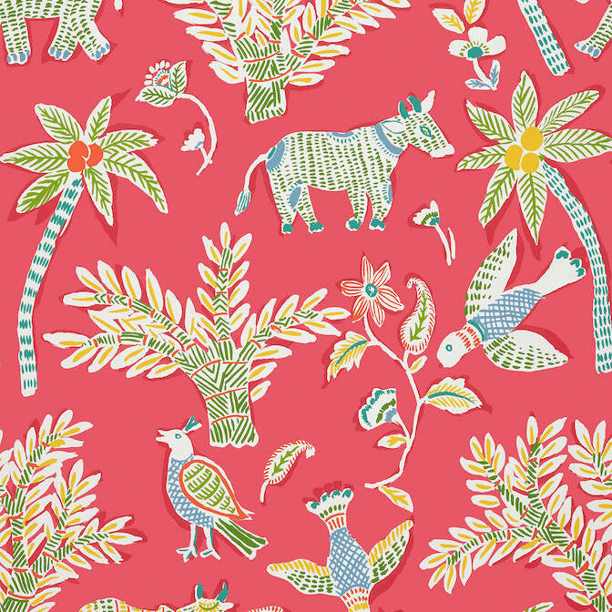 Goa Pink T88720 by Thibaut Wallpaper Thibaut Wallpaper Goa Pink T88720Wallpaper Trade Routes Wallpaper U.S.A. </p><p>Repeat: V: 36 27 - Fabric Carolina -