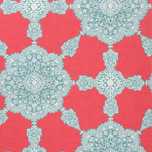 Medallion Paisley Pink and Turquoise T88726 by Thibaut Wallpaper