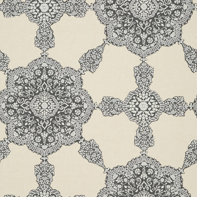 Medallion Paisley Grey T88727 by Thibaut Wallpaper Thibaut Wallpaper Medallion Paisley Grey T88727Wallpaper Trade Routes Wallpaper U.S.A. </p><p>Repeat: V: 27 27 - Fabric Carolina -