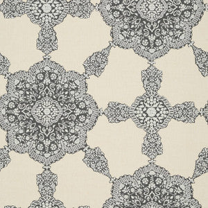 Medallion Paisley Grey T88727 by Thibaut Wallpaper