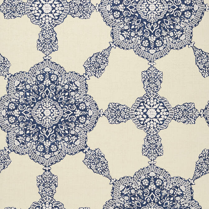 Medallion Paisley Navy T88729 by Thibaut Wallpaper Thibaut Wallpaper Medallion Paisley Navy T88729Wallpaper Trade Routes Wallpaper U.S.A. </p><p>Repeat: V: 27 27 - Fabric Carolina -