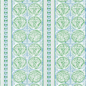 Fair Isle Green and Blue T88732 by Thibaut Wallpaper
