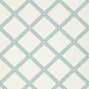Majuli Trellis Aqua T88749 by Thibaut Wallpaper