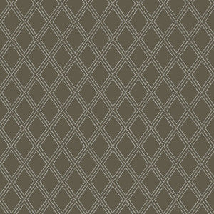 Bonaire White on Charcoal T88758 by Thibaut Wallpaper