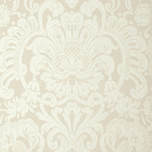 Dorian Damask Pearl T89101 by Thibaut Wallpaper