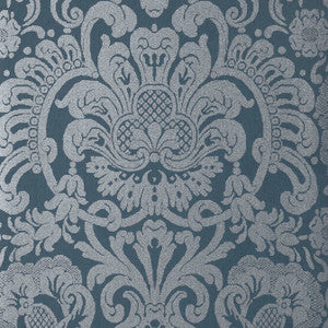 Dorian Damask Navy T89107 by Thibaut Wallpaper
