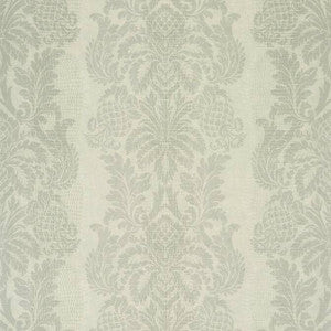 French Quarter Damask Pewter T89111 by Thibaut Wallpaper