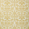 Curtis Damask Metallic Gold on White T89116 by Thibaut Wallpaper