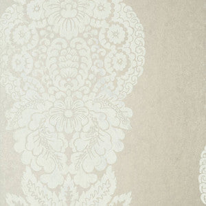 Rowan Damask Champagne Pearl T89129 by Thibaut Wallpaper