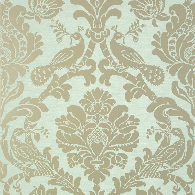 Passaro Damask Metallic Pewter on Seafoam T89137 by Thibaut Wallpaper Thibaut Wallpaper Passaro Damask Metallic Pewter on Seafoam T89137Wallpaper Damask Resource 4 Wallpaper U.S.A. </p><p>Repeat: V: 27 27 - Fabric Carolina -
