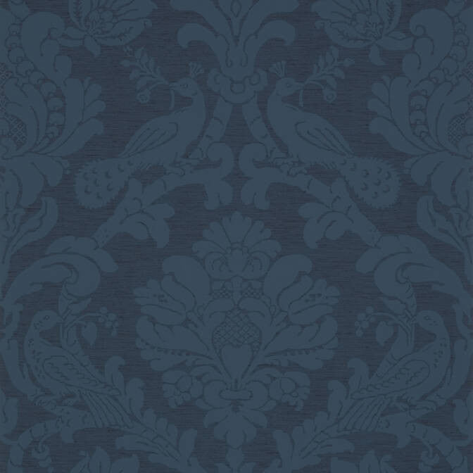Passaro Damask Navy T89143 by Thibaut Wallpaper Thibaut Wallpaper Passaro Damask Navy T89143Wallpaper Damask Resource 4 Wallpaper U.S.A. </p><p>Repeat: V: 27 27 - Fabric Carolina -
