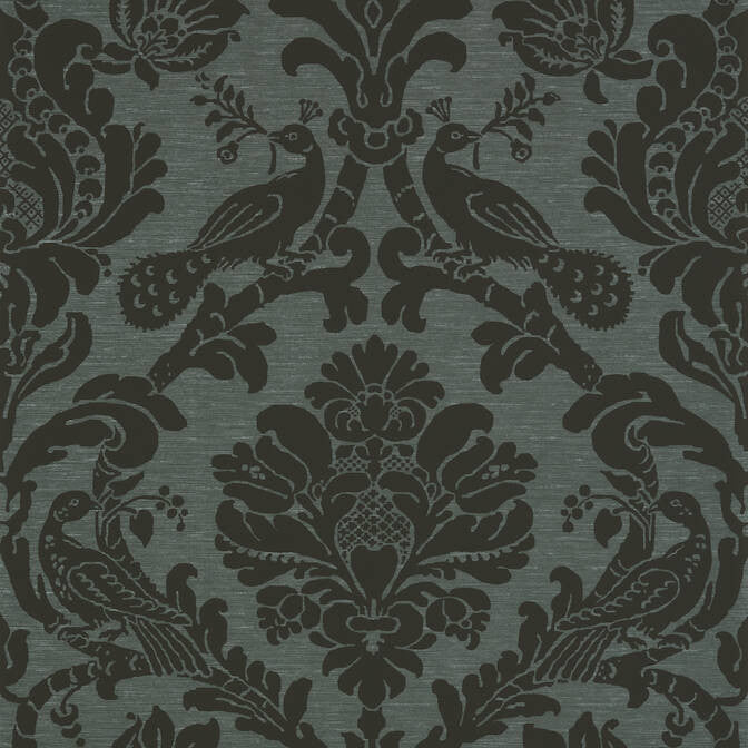 Passaro Damask Black on Charcoal T89150 by Thibaut Wallpaper Thibaut Wallpaper Passaro Damask Black on Charcoal T89150Wallpaper Damask Resource 4 Wallpaper U.S.A. </p><p>Repeat: V: 27 27 - Fabric Carolina -