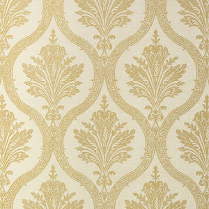 Clessidra Metallic Gold on Cream T89159 by Thibaut Wallpaper