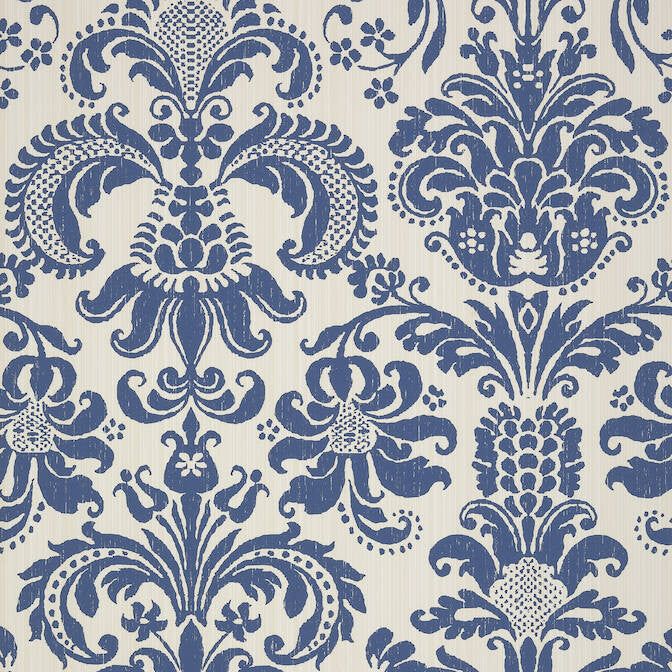 Ashley Blue and White T89165 by Thibaut Wallpaper Thibaut Wallpaper Ashley Blue and White T89165Wallpaper Damask Resource 4 Wallpaper U.S.A. </p><p>Repeat: V: 36 27 - Fabric Carolina -